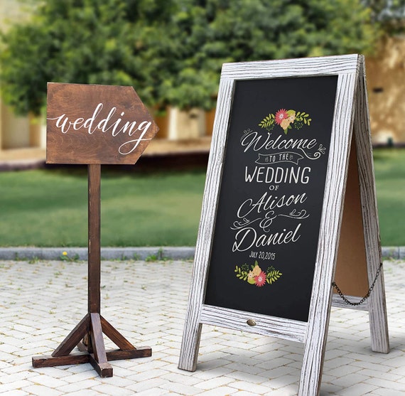 Wedding Welcome Sign Chalkboard Easel for Wedding Bride and Groom
