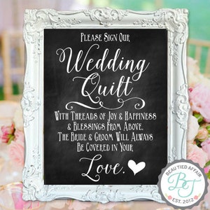 Wedding Quilt DIGITAL PRINT • Please Sign Our Wedding Quilt