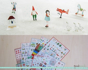 Diary Deco Pack Sticker Set - 9 Sheets, 200 Pcs - Bohemian, Ashley, Pattern, Sign, Message
