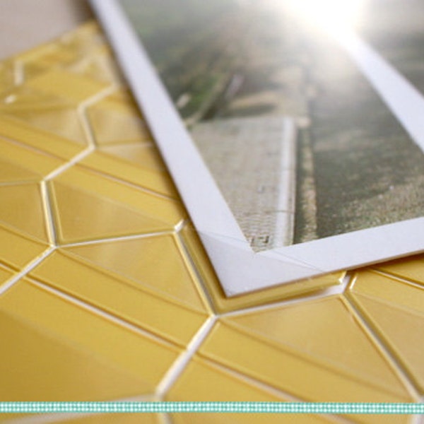 Photo Corner Stickers - Glossy Transparent - Yellow // Scrapbook Embellishment, Album Embellishment, Diary, Journal // 2 Sheets, 204 Pcs