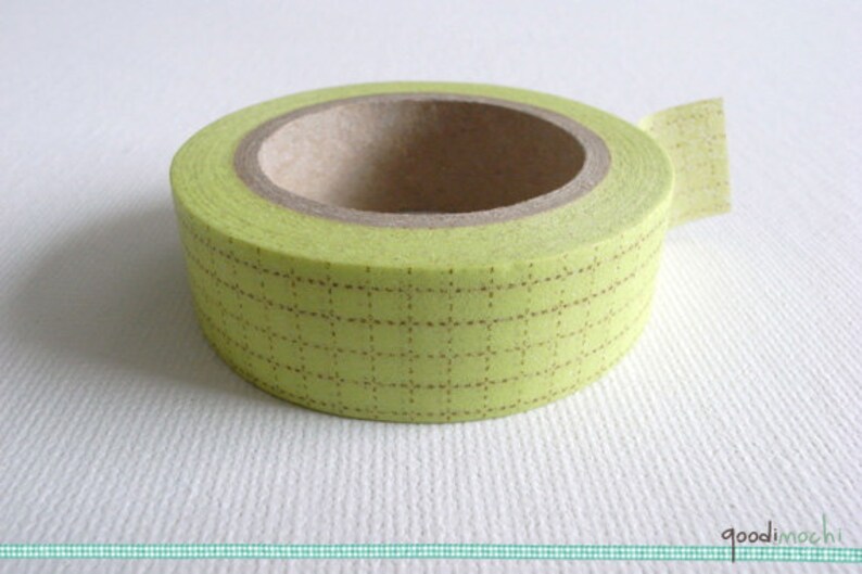 Washi Tape Yellow Graph Paper // Graph Paper Washi Tape Etsy