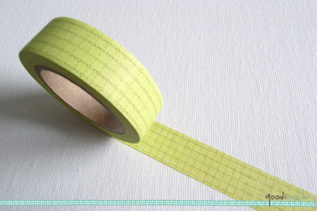 Washi Tape Yellow Graph Paper // Graph Paper Washi Tape Etsy