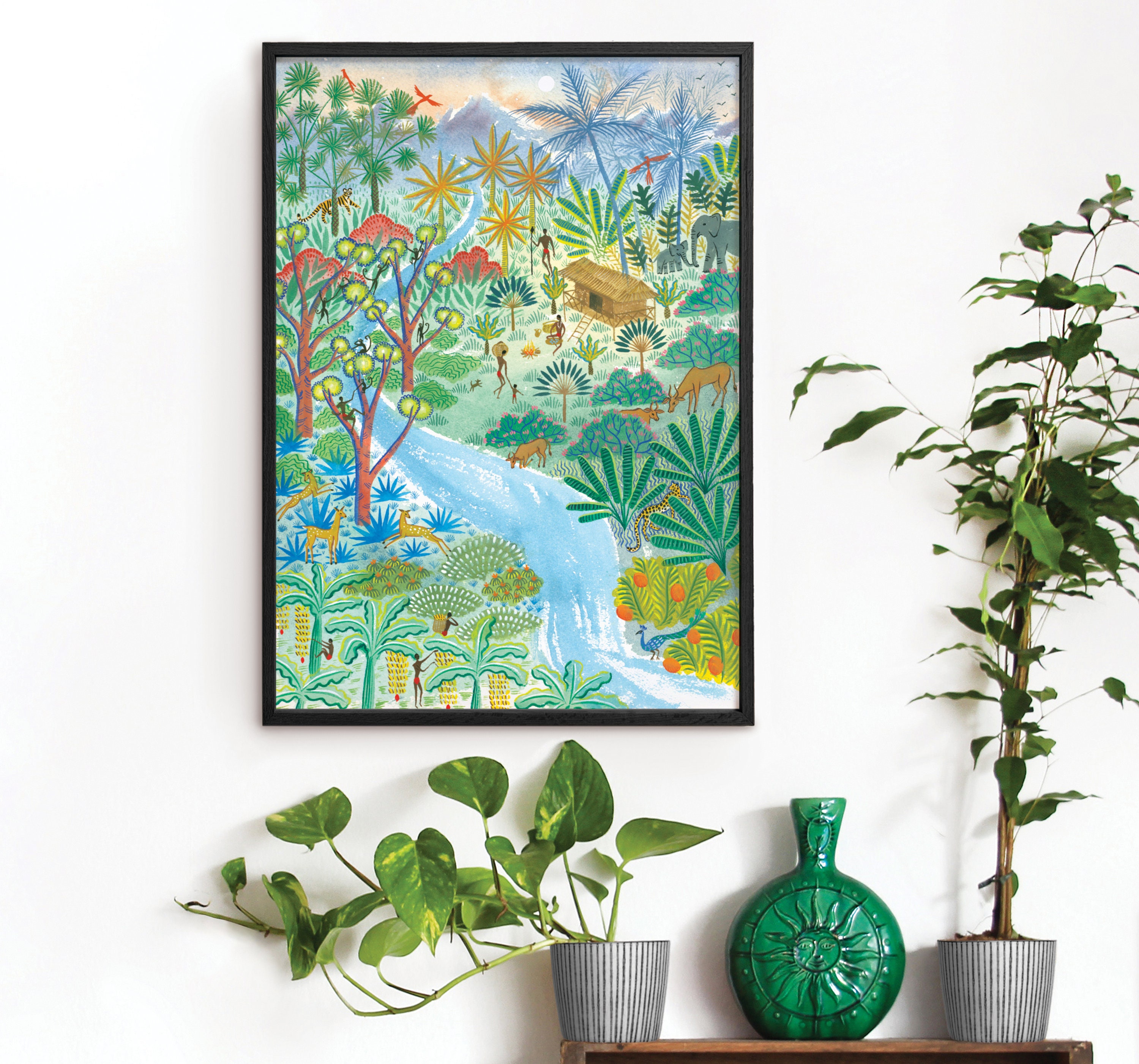 Wall Décor Home & Living Wall Hangings Abstract Tropical Rainforest Art