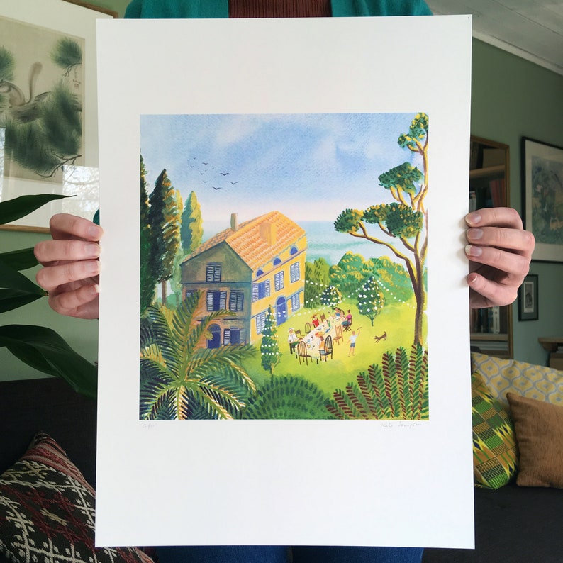 The Durrells in Corfu Illustration Greece Seascape Painting Etsy UK