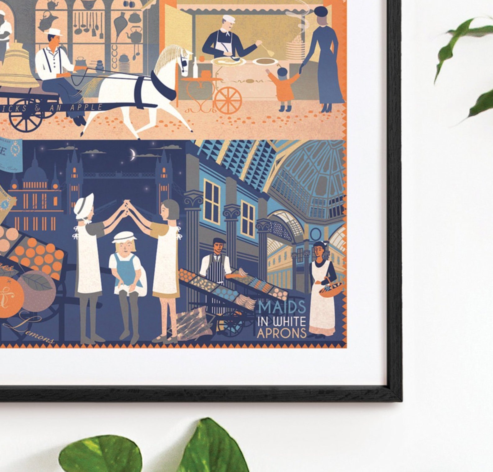 Oranges and Lemons London Bells Rhyme Art Print A3 A2 A1 Etsy UK