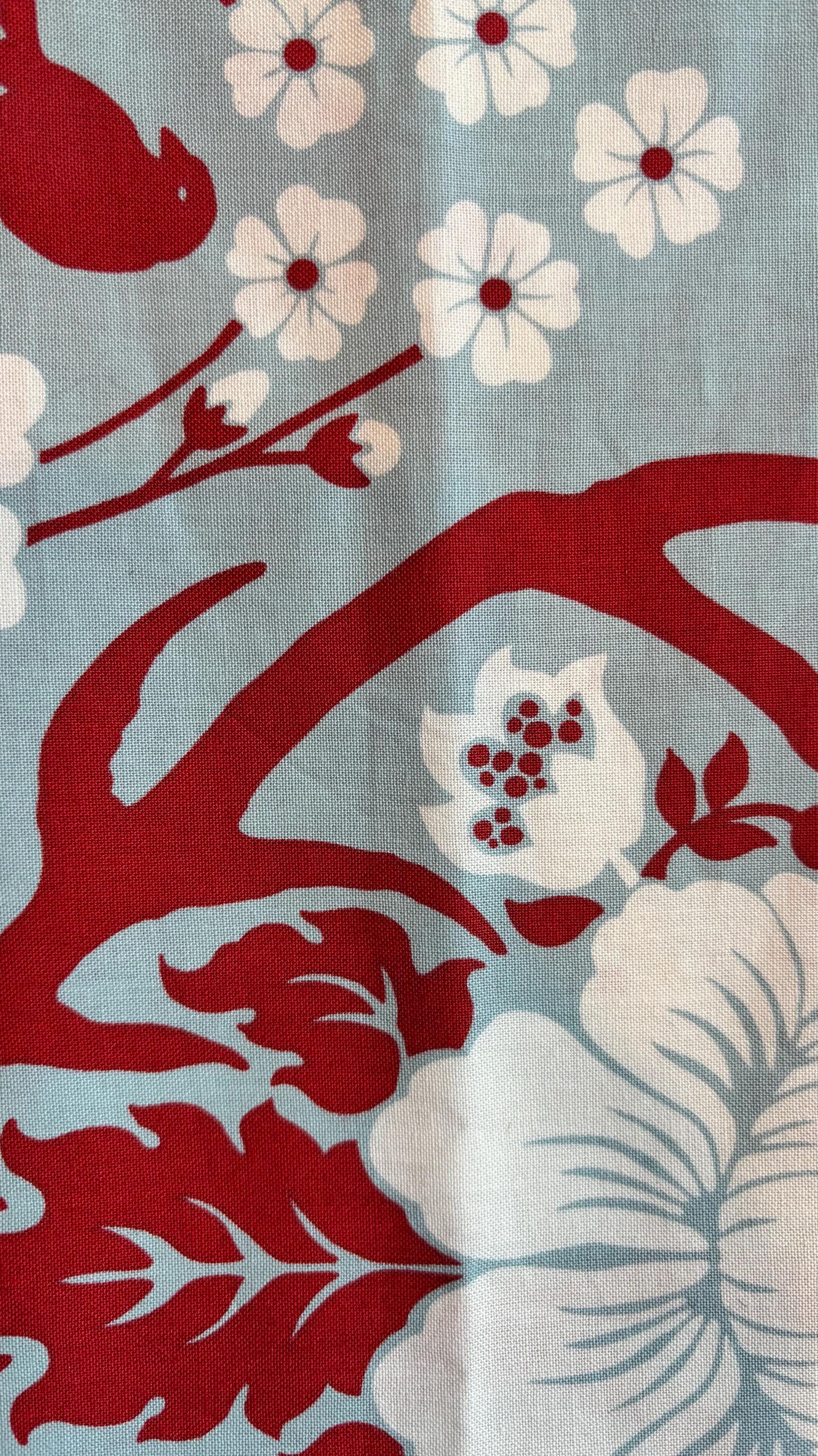 Joel Dewberry Deer Valley Antler Damask JD22 Free Spirit, Red and Blue Fabric