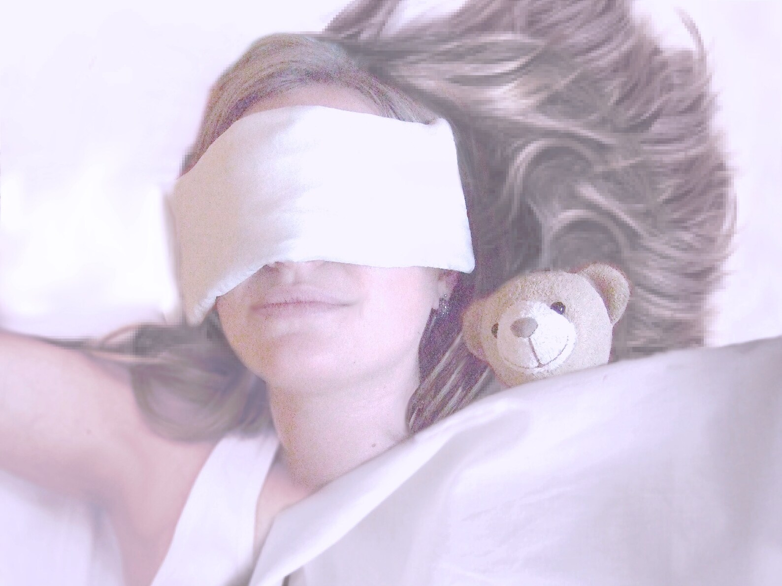 Silk eye pillow hand dyed with plants in pale pink French Etsy