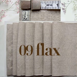 Antique French fabric with different textures, hand dyed with plants. 20x20 cm / 8x8 in linen / hemp / cotton piece for embroidery, slow stitching, craft project DIY textile. 09 flax linen