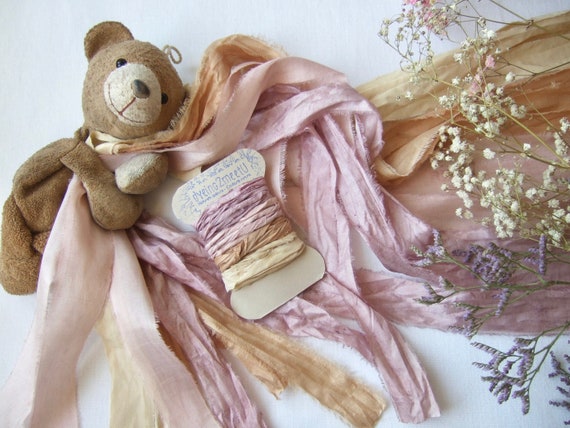 Blossom Pink Habotai Silk Ribbon - The Lesser Bear