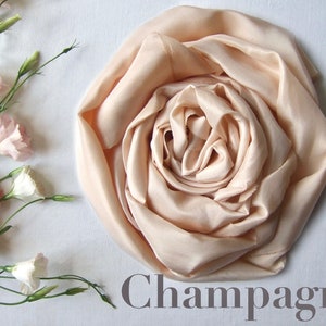 Naturally dyed raw silk ribbon in neutral white antique ivory or champagne nude of 1.5y or 3y length and 1/2 to 5 width, wedding bouquet Champagne