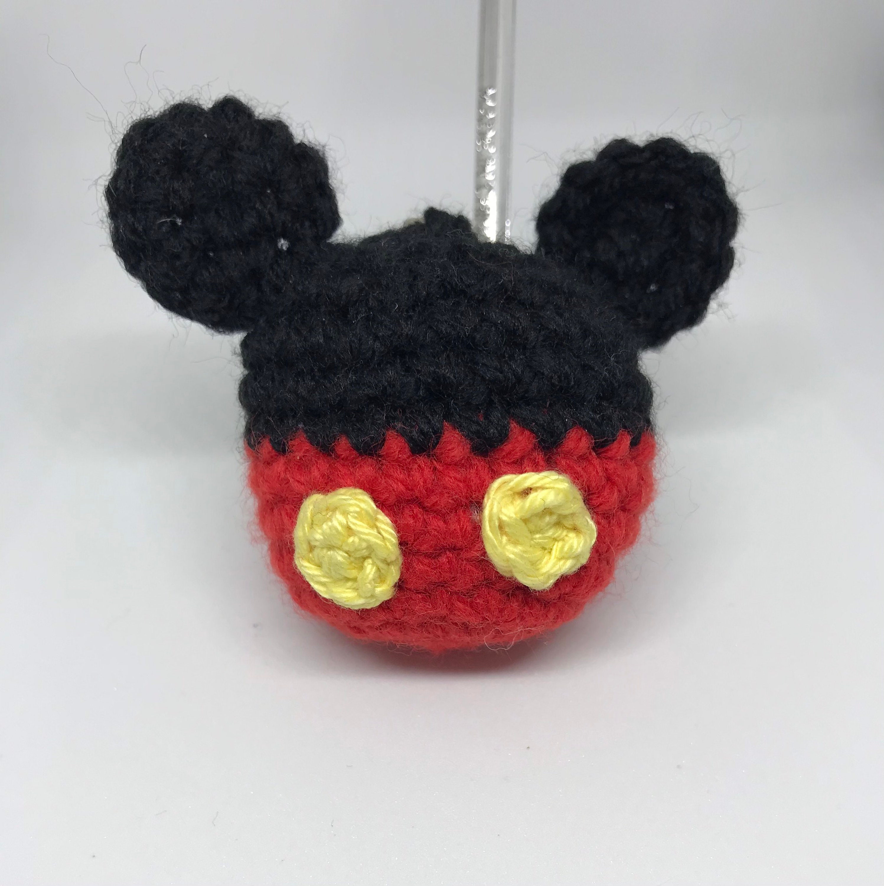 Mickey Mouse inspired crochet keychain Etsy