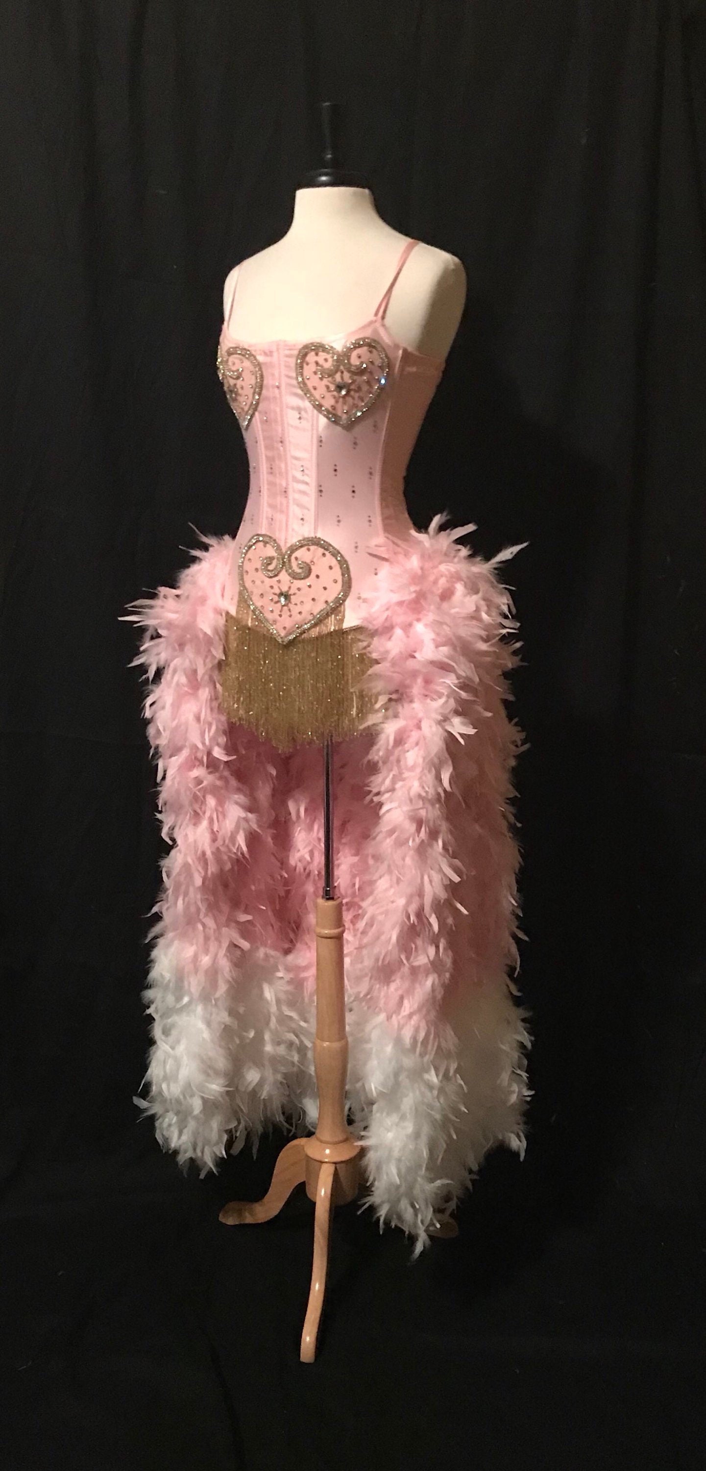 Womens Burlesque Costume  Flirty Pink Showgirl Costume for Women