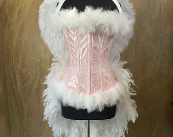 Ready to Ship-Pink Angel Burlesque Feather Costume
