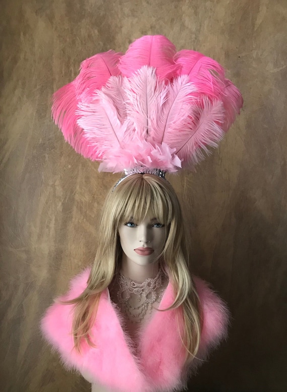 ostrich feather hair accessories