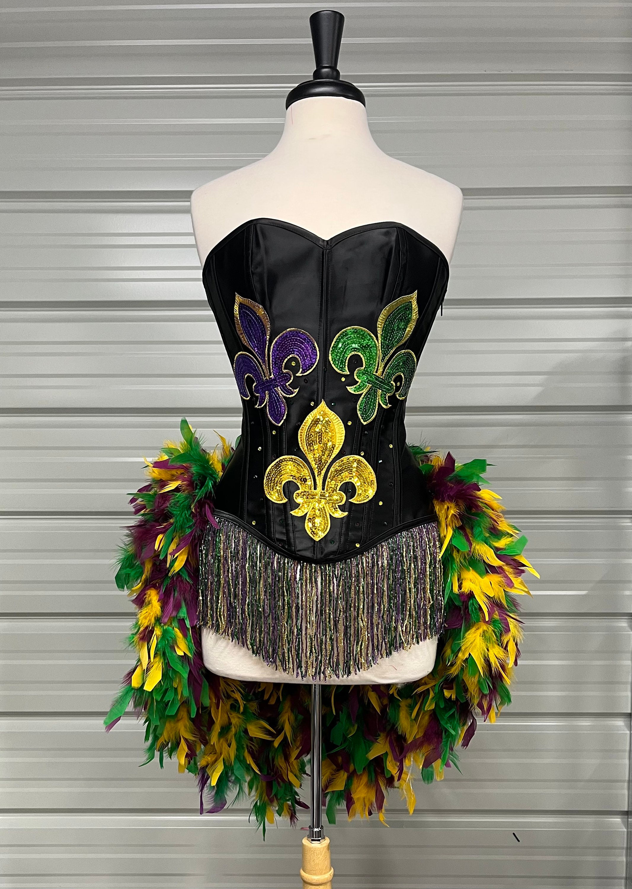 Ultimate Sequin, Crystal, and Glass Fringe Beaded Mardi Gras