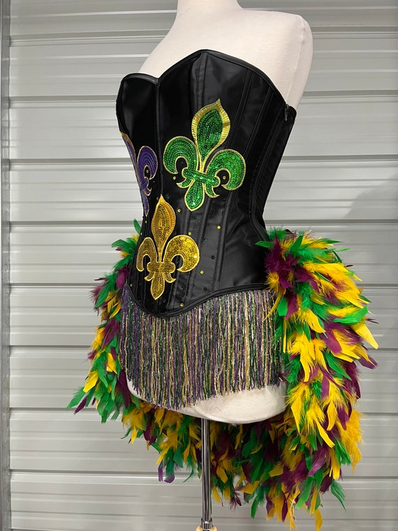 Ultimate Sequin, Crystal, and Glass Fringe Beaded Mardi Gras