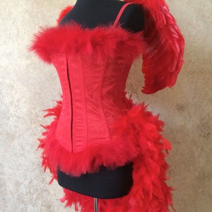 Pick Size-red Angel Burlesque Feather Costume With Wings - Etsy