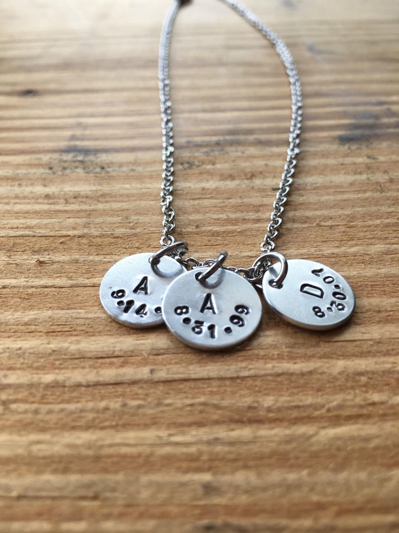 Small Circle Necklace Stainless Steel Chain Customized With Etsy