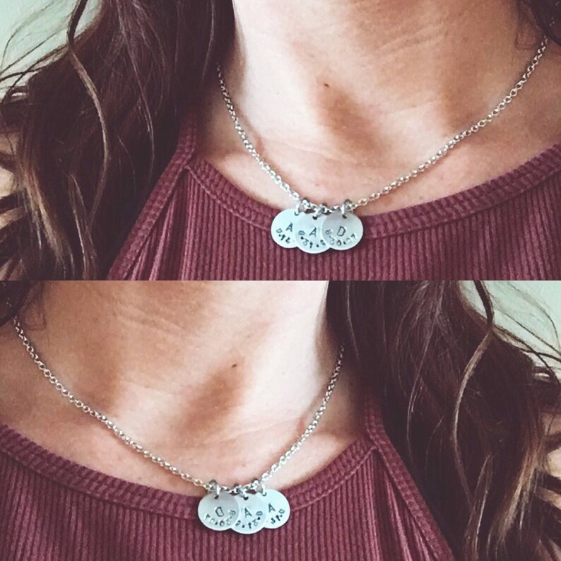 Small Circle Necklace Stainless Steel Chain Customized With Etsy