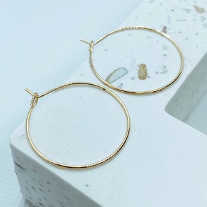 22mm gold hoops set with clasp