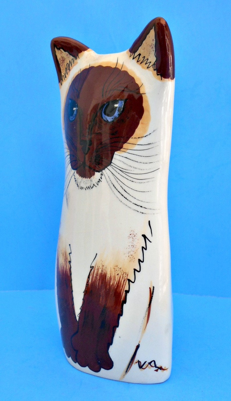 Siamese Cat  Vase  Cats  by Nina Ceramic  Kitty Vase  Designed 