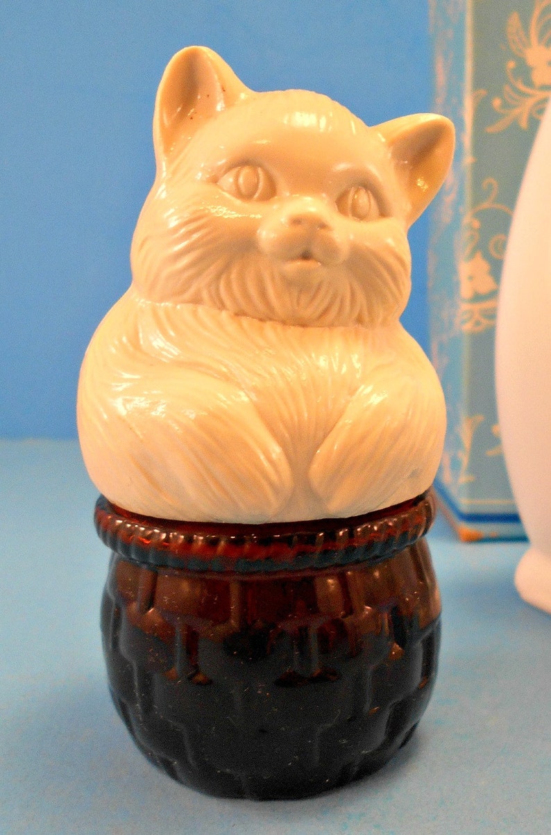 4 Avon Kitty Cats Colognes Sachet & Figurine White Cats Etsy