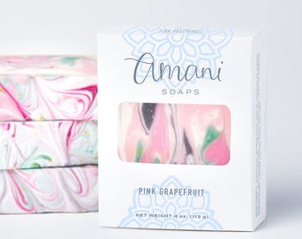 Pink Grapefruit Scented Vegan Palm Free Soap Citrus