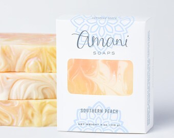 Southern Peach -- Georgia Peach soap -- Shea Cocoa Butter Soap -- Vegan soap -- Artisan soap -- Handcrafted soap