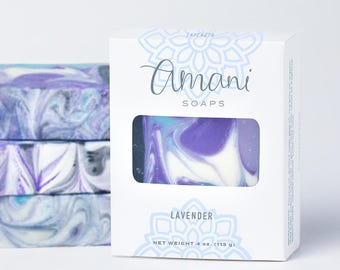 Lavender soap -- Artisan soap -- Essential oil soap -- Vegan soap -- Handcrafted soap
