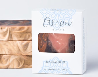 Zanzibar Spice - Naturally colored handmade soap with shea butter and olive oil