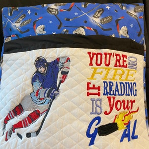 Hockey Reading Pillow