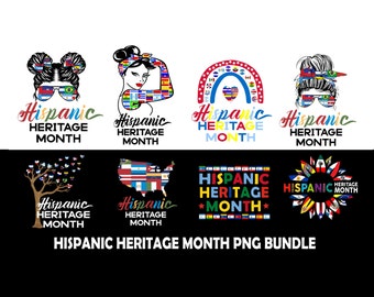 Hispanic Erb Monat PNG Dateien Bundle - Nur digitaler Download