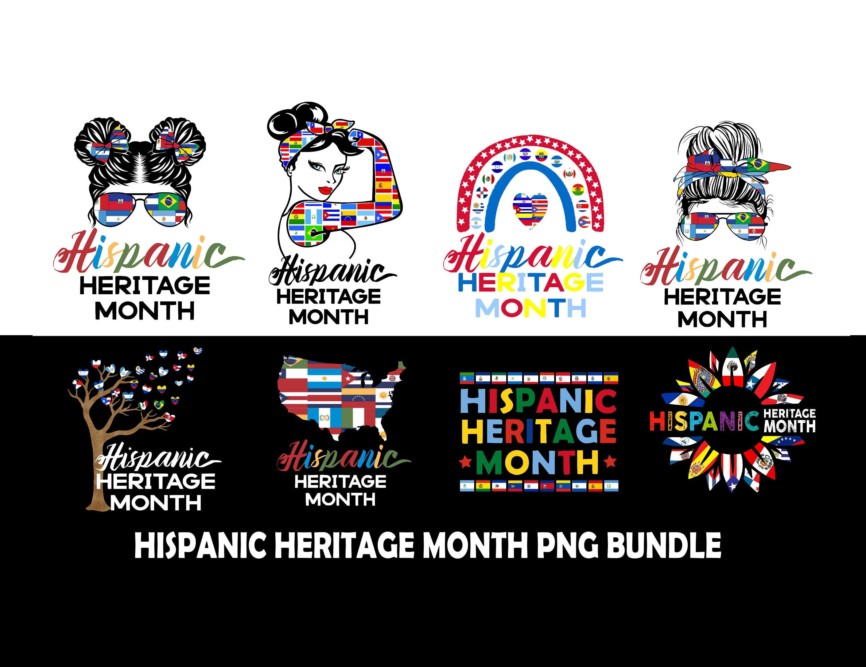Hispanic Heritage Month PNG Files Bundle Digital Download Only Etsy