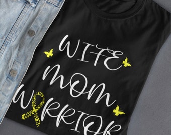 Wife Mom Warrior Endometriosis Awareness Endo Warrior Womens Shirt