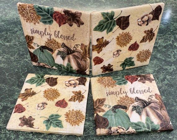 Simply Blessed Thanksgiving Coasters