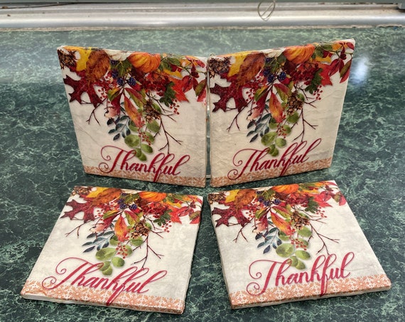 Thankful Thanksgiving Coasters