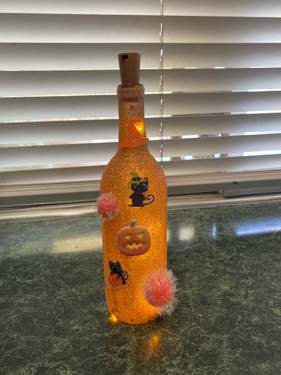 Spooky Halloween Lighted Bottle
