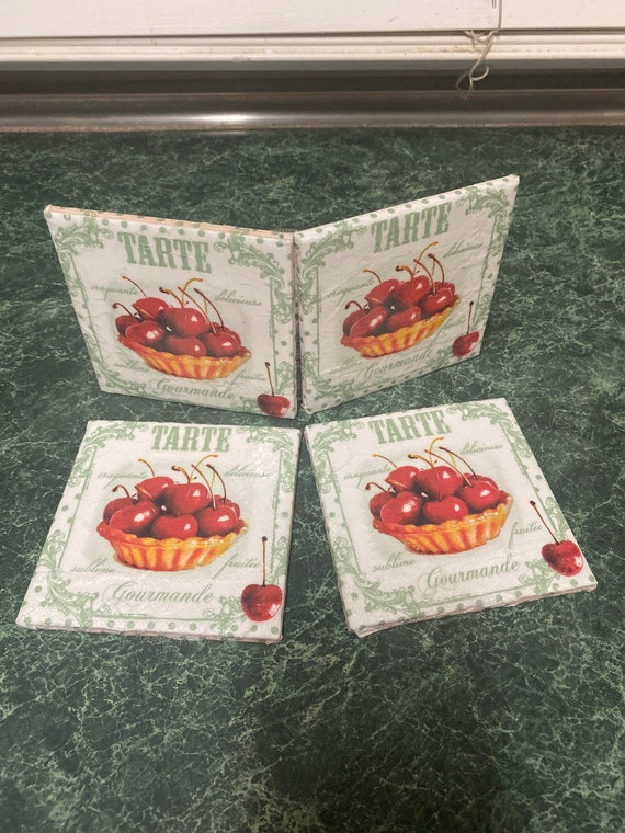 Tarte Cherry Pie tile coasters