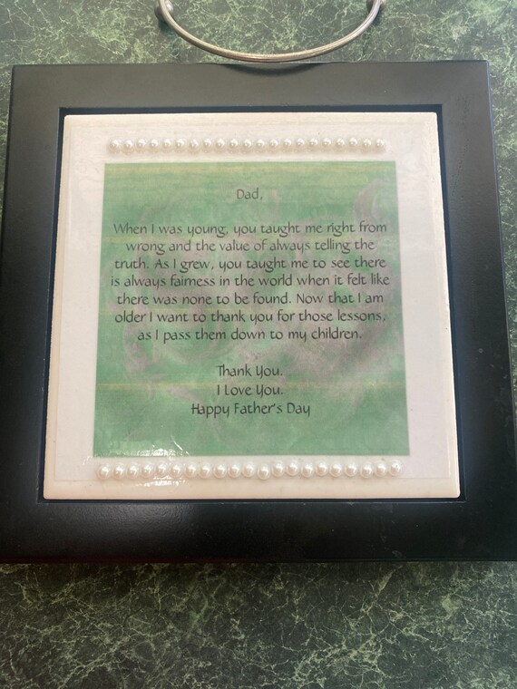 DAD Ceramic Tile in frame