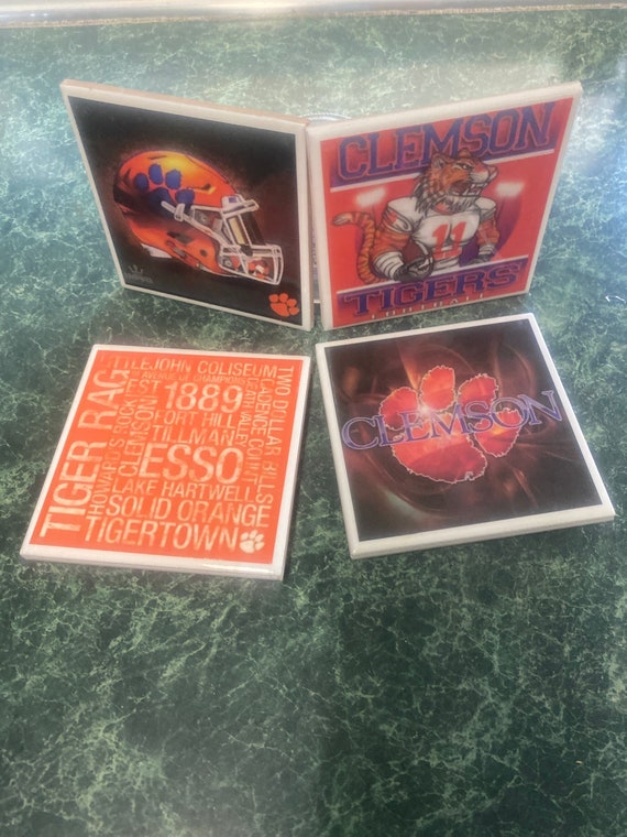 Clemson Tigers Ceramic Tile Coasters
