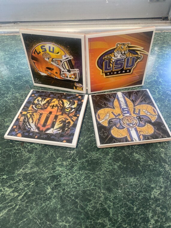 LSU Ceramic Tile Coasters