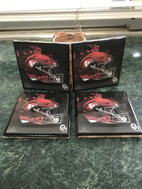Oklahoma ceramic tile coasters