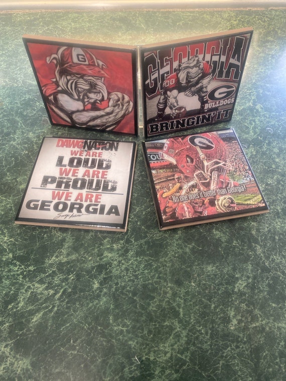 Georgia Bulldogs Ceramic Tile Coasters