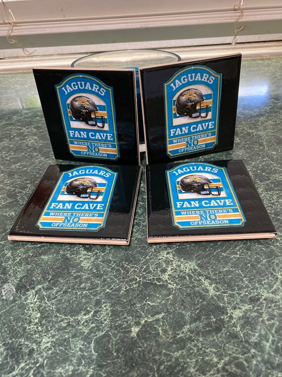 Jaguars ceramic tile coasters