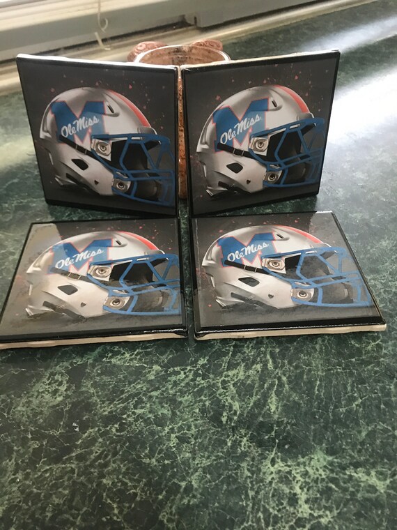 Ole Miss Ceramic Tile Coasters