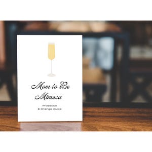 Znak firmowy napoju: Mimosa na Baby Shower