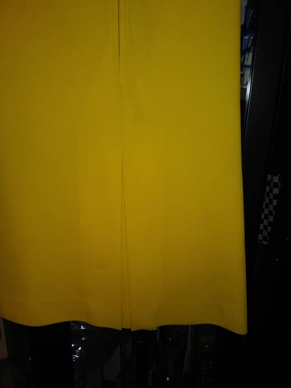 Yellow Vintage 1960's Mad Men Sheath Dress - image 6