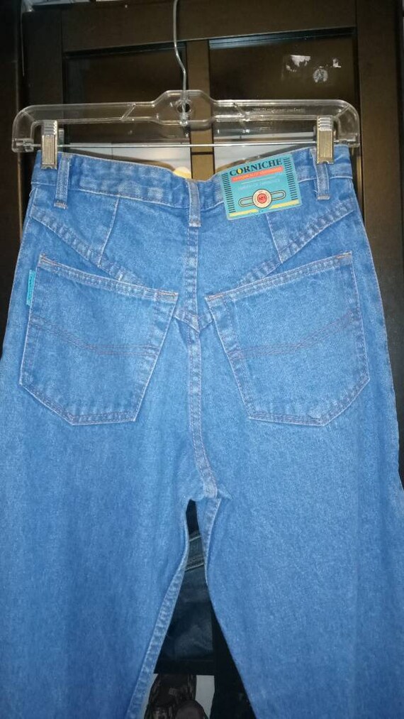 1980s High Waisted NWT Designer Jeans Denim Corni… - image 4