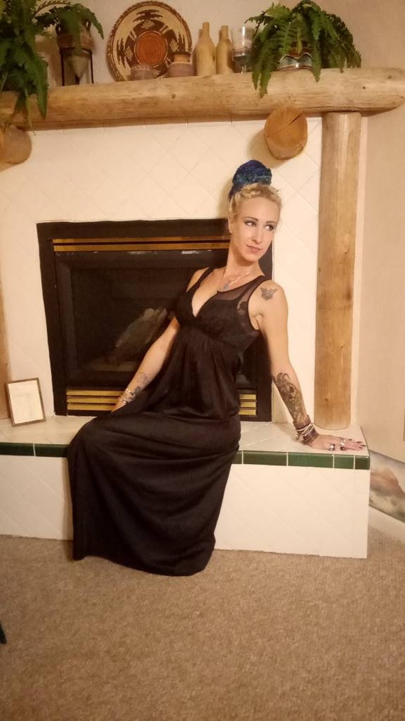black negligee gown