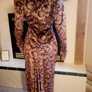 Designer Rhonda Harness Foxy Lady Velvet Vintage 1980s Gown image 2